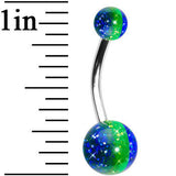 Caribbean Sea Acrylic Belly Button Ring