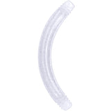 14G Clear 3/8 Curved Bioplast Flexible Replacement Barbell
