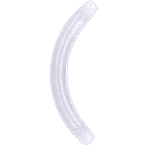 14G Clear 3/8 Curved Bioplast Flexible Replacement Barbell
