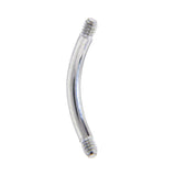 14G 316l Stainless Steel Replacement Curved Barbell 3/8