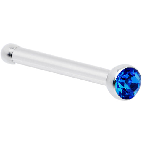 20G Stainless Steel Sapphire Blue Gem Micro Nose Bone