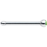 20G Stainless Steel Green Gem Micro Nose Bone
