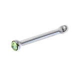 20G Stainless Steel Green Gem Micro Nose Bone