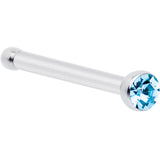 20G Stainless Steel Light Blue Gem Micro Nose Bone