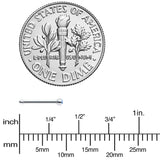 20G Stainless Steel Light Blue Gem Micro Nose Bone