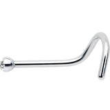 20G Stainless Steel Crystalline Gem Micro Nose Ring Twister