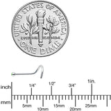 20G Stainless Steel Green Gem Micro Nose Ring Twister