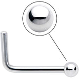 20G Stainless Steel Stainless Steel Micro Ball Nose Ring L-Shaped
