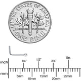 20G Stainless Steel Stainless Steel Micro Ball Nose Ring L-Shaped