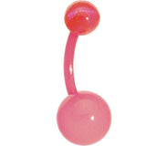 Bioplast Pink Glow In The Dark Belly Ring