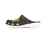Tribe Graphic EVA Foam Clogs — Bold Yellow Logo Slip-On Shoes