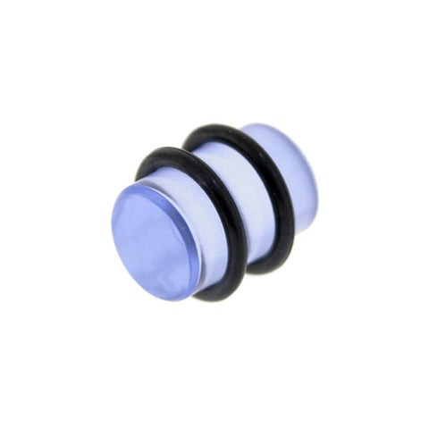 3/8G Blue UV Acrylic Plug