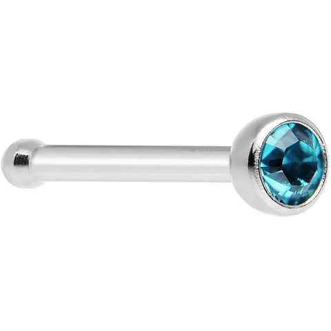 Blue Zircon Nose Bone Created with Crystals