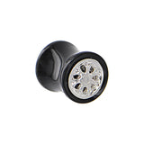 Black Acrylic No. 2 WHEEL FRAME Saddle Plug 00G to 20mm