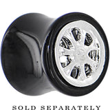 Black Acrylic No. 2 WHEEL FRAME Saddle Plug 00G to 20mm