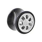 Black Acrylic No. 2 WHEEL FRAME Saddle Plug 00G to 20mm