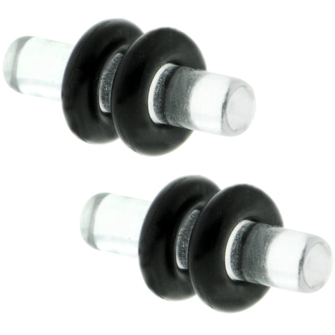 8G Clear Acrylic Plug Set of 2