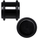 1/2 Black Acrylic Straight Plug Pair