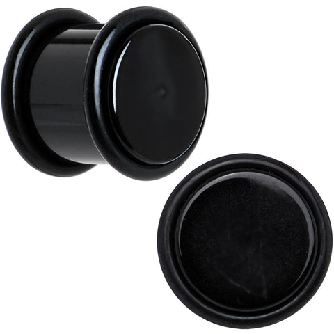 1/2 Black Acrylic Straight Plug Pair