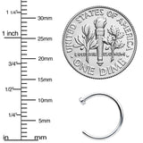 18G Stainless Steel Nose Hoop - 3/8