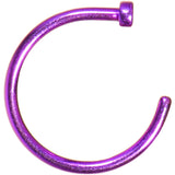 18G 3/8 Purple Anodized Titanium Nose Hoop
