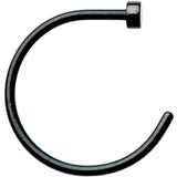 20G 3/8 Black Anodized Titanium Nose Hoop