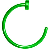 20G 3/8 Green Anodized Titanium Nose Hoop