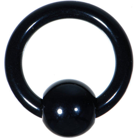 10G Black Acrylic Ball Captive Ring