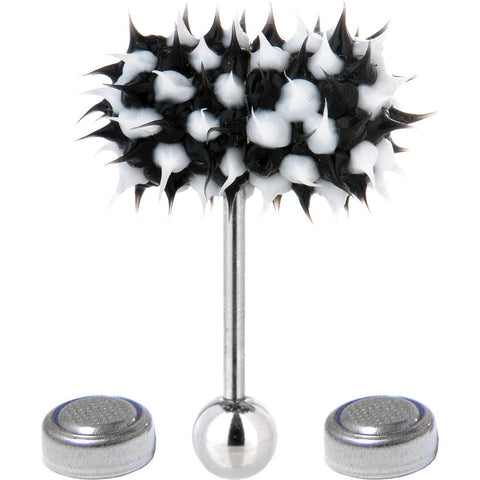 Black-White THRASHER LIX Vibrating Tongue Ring