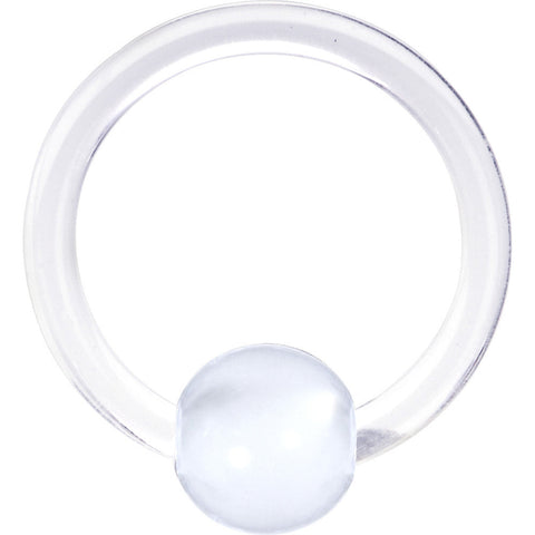 14G 1/2 Clear Acrylic BCR Captive Ring