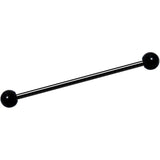 14G Black Plated Titanium Industrial Barbell Earring