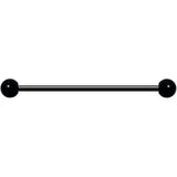 14G Black Plated Titanium Industrial Barbell Earring