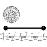 14G Black Plated Titanium Industrial Barbell Earring