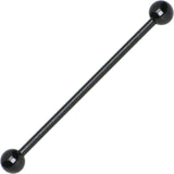 14G Black Plated Titanium Industrial Barbell Earring