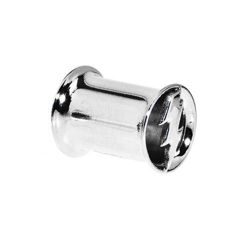 0G Stainless Steel Double Flare Lightning Bolt Tunnel
