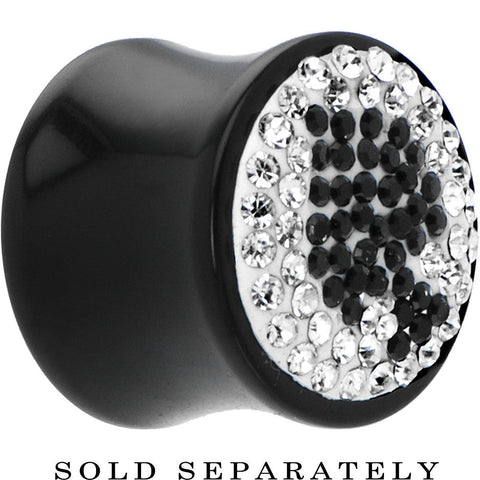 5/8G Crystal Black Spade Saddle Plug