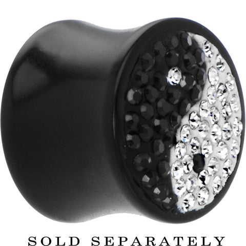 5/8G Crystal Ying Yang Saddle Plug