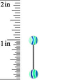 Baby Blue Lime HYPNOTIC Barbell Tongue Ring