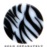 6G Black White Zebra Striped Saddle Plug