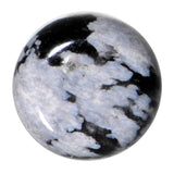 8G Obsidian Snowflake Natural Stone Saddle Plug Set