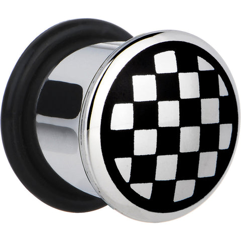 1/2 Stainless Steel Black  Checker Board Plug