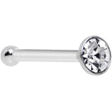925 Silver 2mm Round Clear Nose Bone Created with Crystals