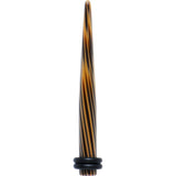 Black Brown Animal Print Acrylic Taper 2G to 00G