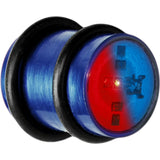 12mm Blue Anodized Titanium Blinking Plug