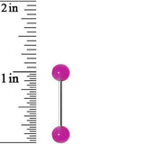 Bold Purple Barbell Tongue Ring