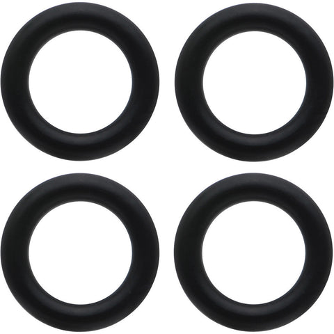 0G Black Rubber O-Ring 4-Pack