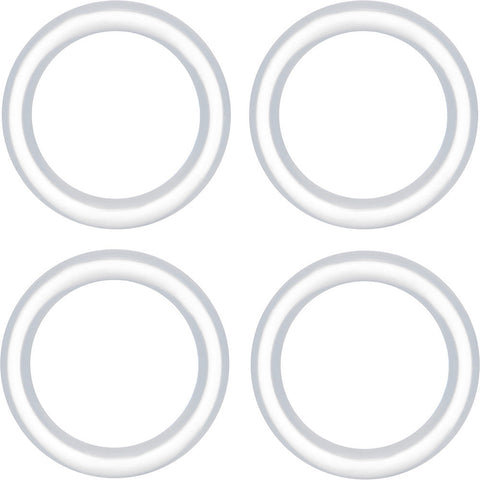 1/2 Clear Rubber O-Ring 4-Pack