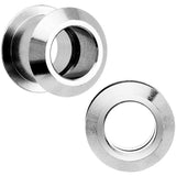 00G Stainless Steel Screw Fit Tunnel Pair