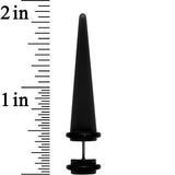 Black Acrylic Straight Taper Cheater Plug Set