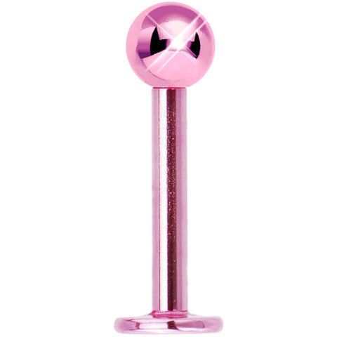14G 3/8 Light Pink Electro Titanium Labret Monroe